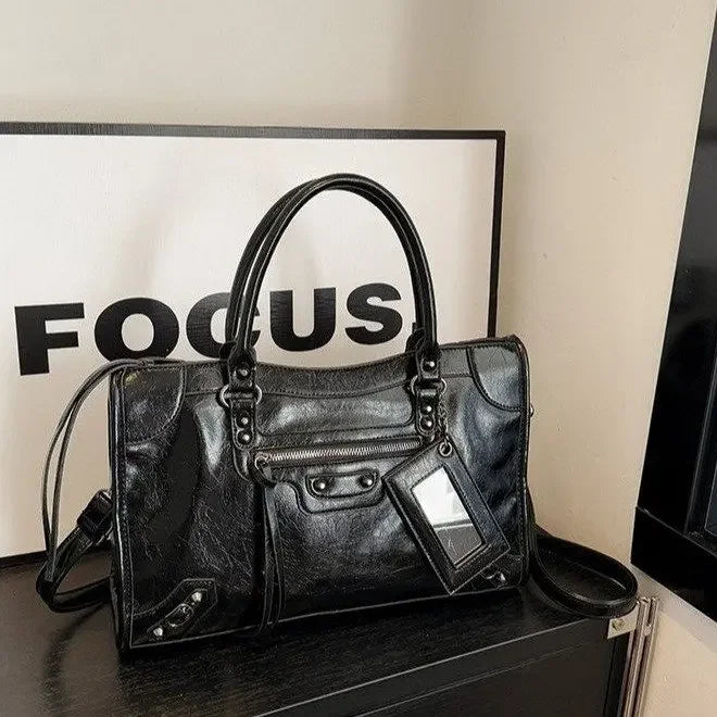 Aurora Leather Top Handle Satchel | Shoulder Strap Satchel