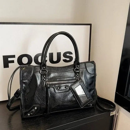 Aurora Leather Top Handle Satchel | Shoulder Strap Satchel