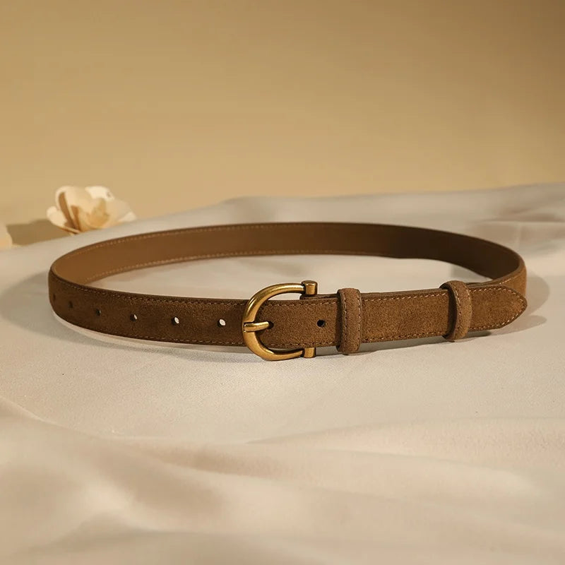 Alice Adjustable Belt | Gold Buckle Women's Belt
