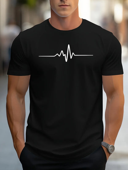 Men's T-shirt – Slim fit – Soft knit – Crew neck – Short sleeves – Graphic print