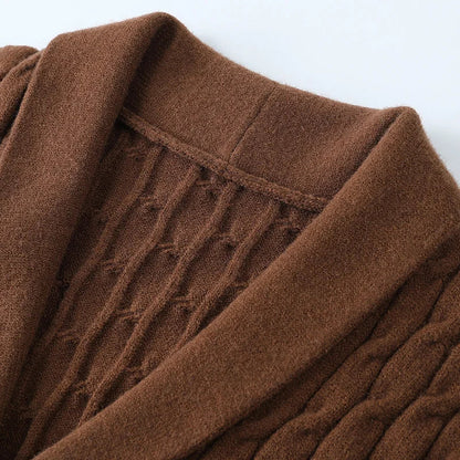 Lucas Shawl Collar Cardigan | Cable Knit Button Front Cardigan