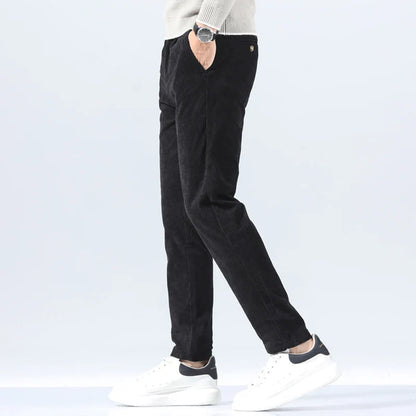 Benjamin Straight Fit Trousers | Pleated Full-Length Trousers