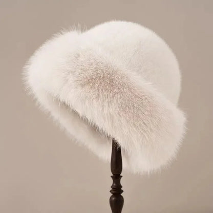 Alessandra Rounded Fur Hat | Solid Cold-Weather Fur Hat