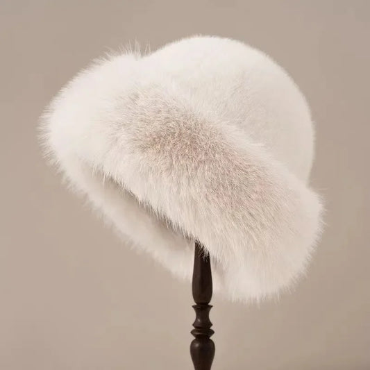 Alessandra Rounded Fur Hat | Solid Cold-Weather Fur Hat