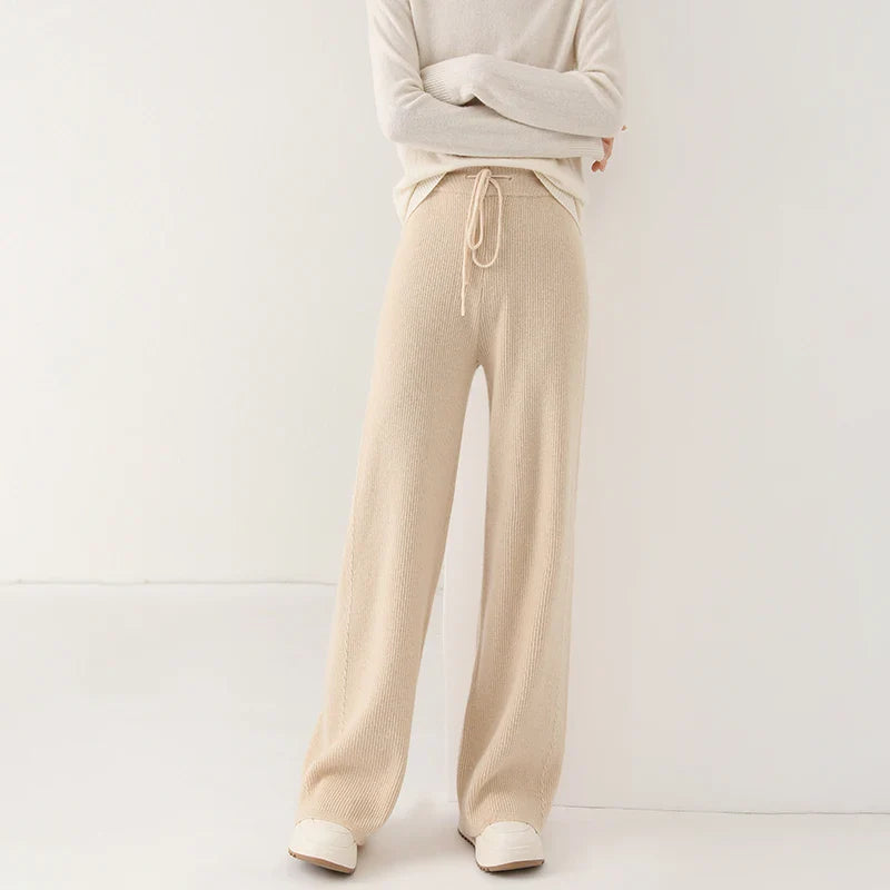 Martina Wide-Leg Lounge Pants | Drawstring Waist Lounge Pants
