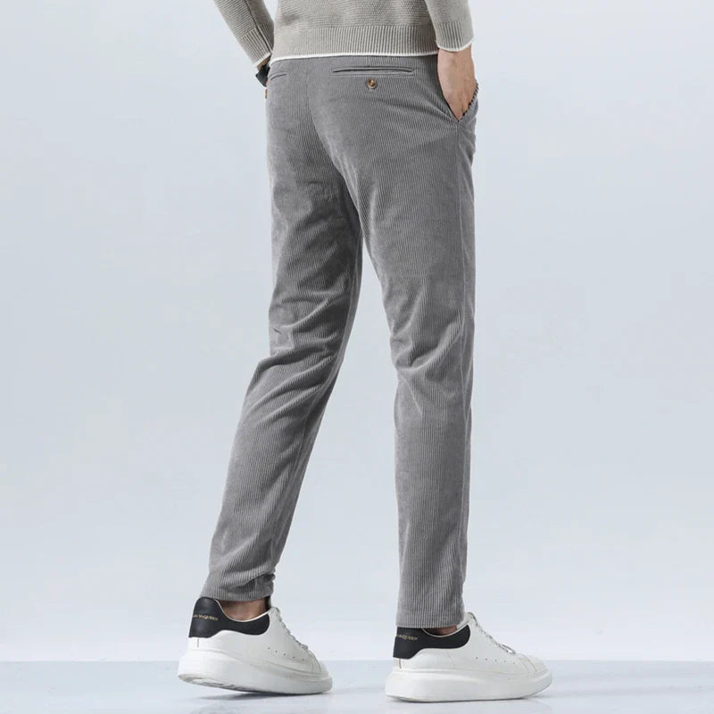 Benjamin Straight Fit Trousers | Pleated Full-Length Trousers