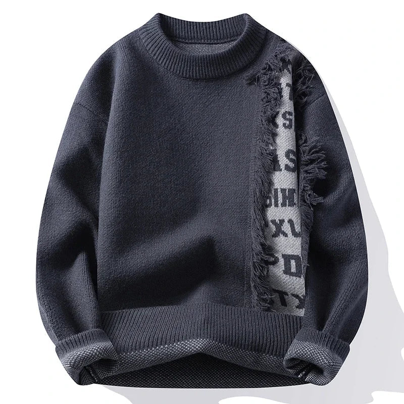William Relaxed Fit Sweater | Graphic Print Crewneck Sweater