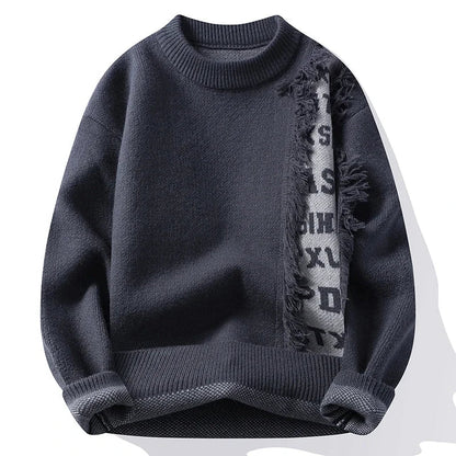 William Relaxed Fit Sweater | Graphic Print Crewneck Sweater
