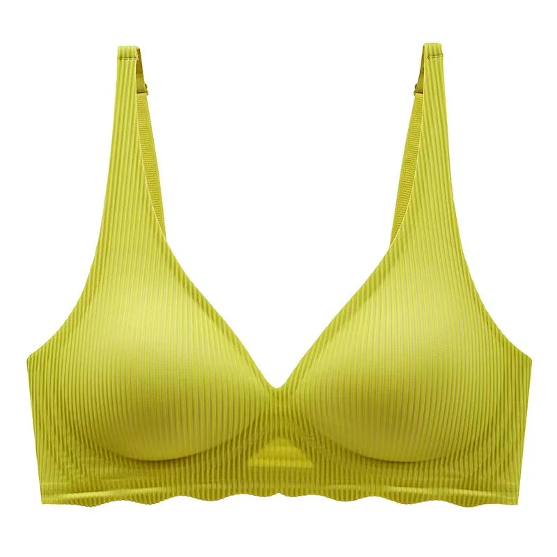 Women's bra – Seamless – Light support – Breathable fabric – Ribbed