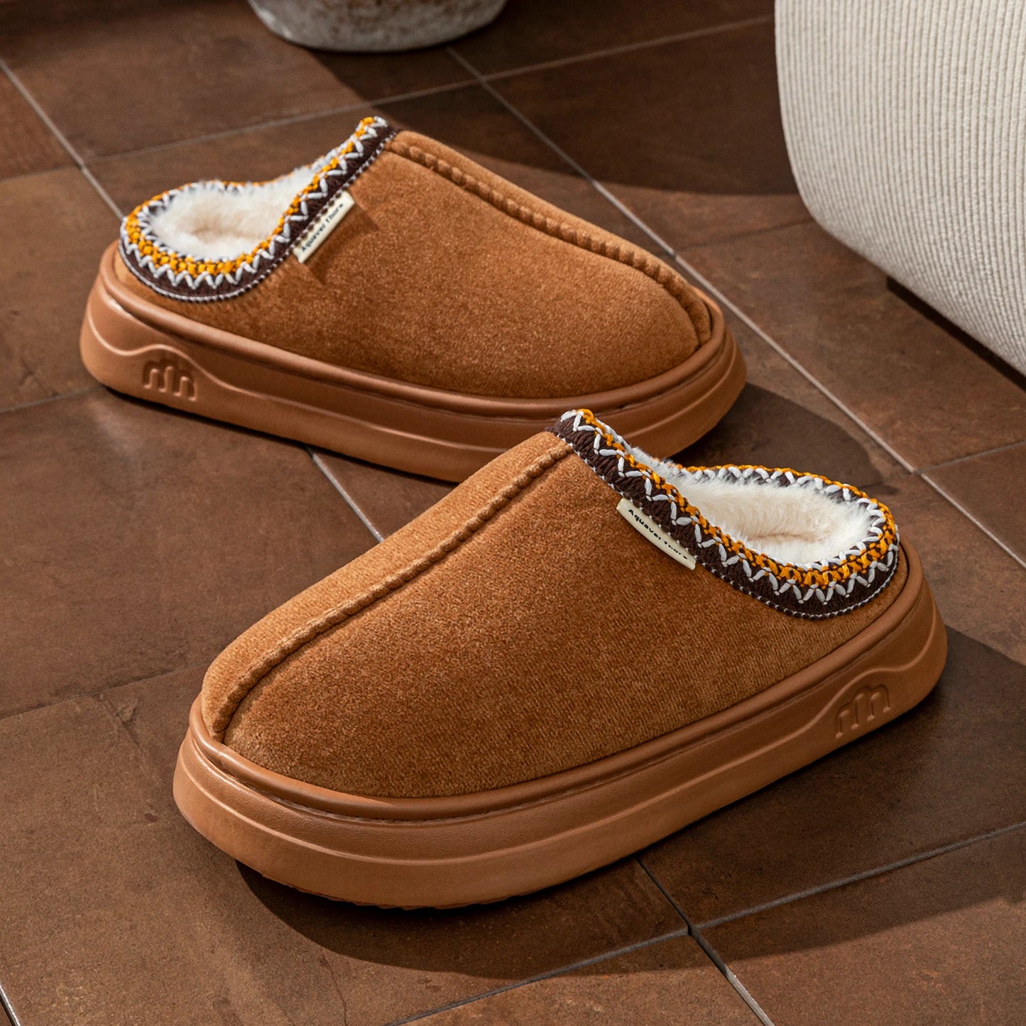 Emma Fleece Orthopedic Slip-On Slippers | Plush Lining Slippers