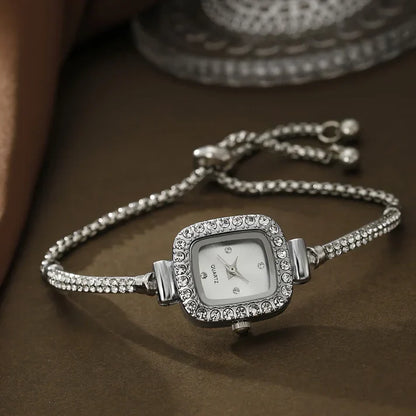 Emma Cushion Case Bracelet Watch | Crystal Markers Bracelet Watch