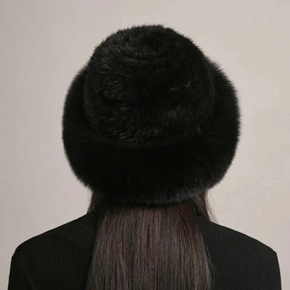 Chiara Knitted Fur Hat | Fluffy Winter Fur Hat