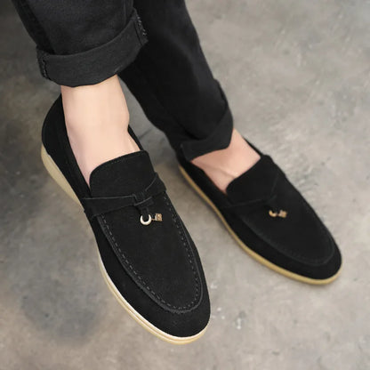 Mocassins homme – Design à enfiler – Semelle en caoutchouc – Style épuré élégant