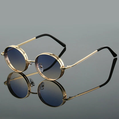 Side-Shield Metal Round Sunglasses for Unisex – Everyday Style & Coverage