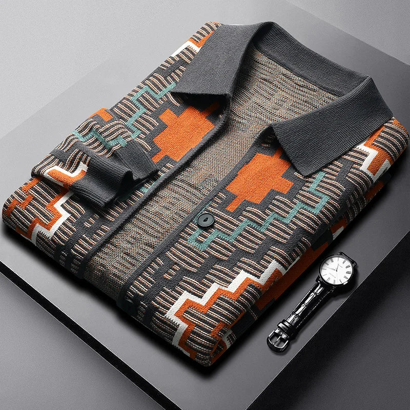 Alexander Open Front Cardigan | Geometric Print Cardigan