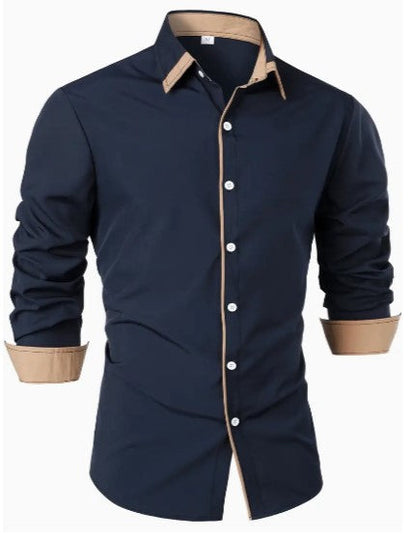 Men's shirt – Slim fit – Breathable fabric – Elegant contrasting details