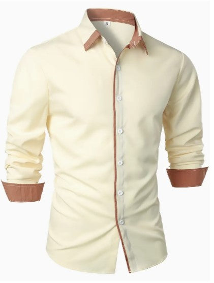 Men's shirt – Slim fit – Breathable fabric – Elegant contrasting details