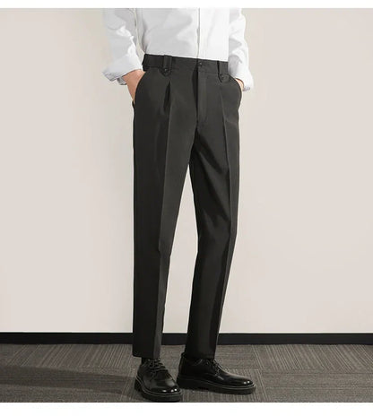 Men's pants – Classic fit – Straight legs – Elegant breathable fabric