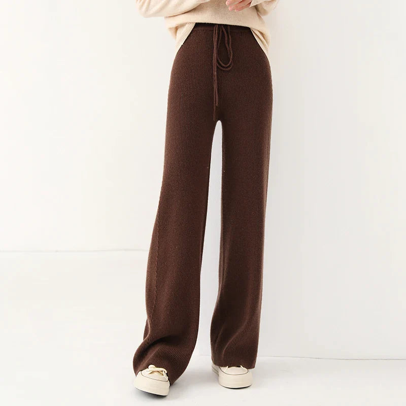 Martina Wide-Leg Lounge Pants | Drawstring Waist Lounge Pants