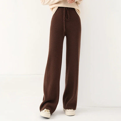 Martina Wide-Leg Lounge Pants | Drawstring Waist Lounge Pants