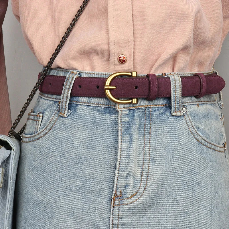Alice Adjustable Belt | Gold Buckle Women's Belt