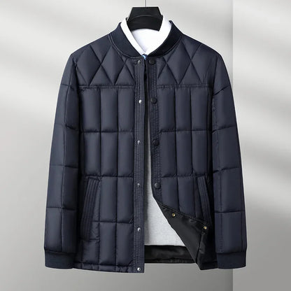 Logan Quilted Bomber Jacket | Snap Front, Ribbed Hem Jacket
