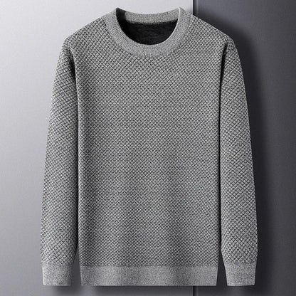 James Waffle Knit Sweater | Crewneck, Ribbed Cuffs & Hem Sweater