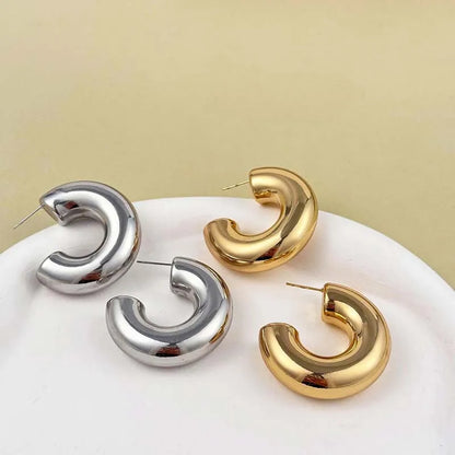 Sienna Chunky Hoop Earrings | Smooth Finish Chunky Hoop Earrings