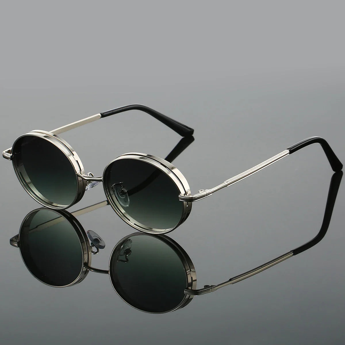 Side-Shield Metal Round Sunglasses for Unisex – Everyday Style & Coverage
