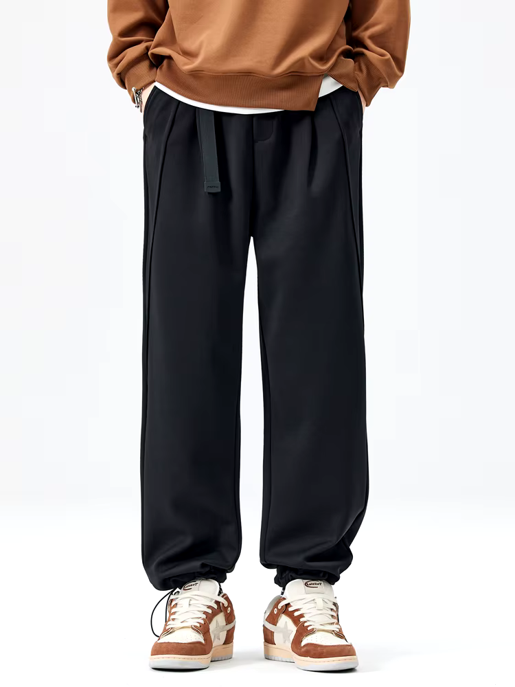 Alfie Relaxed Fit Sweatpants | Belted Pockets Sweatpants