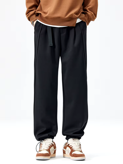 Alfie Relaxed Fit Sweatpants | Belted Pockets Sweatpants