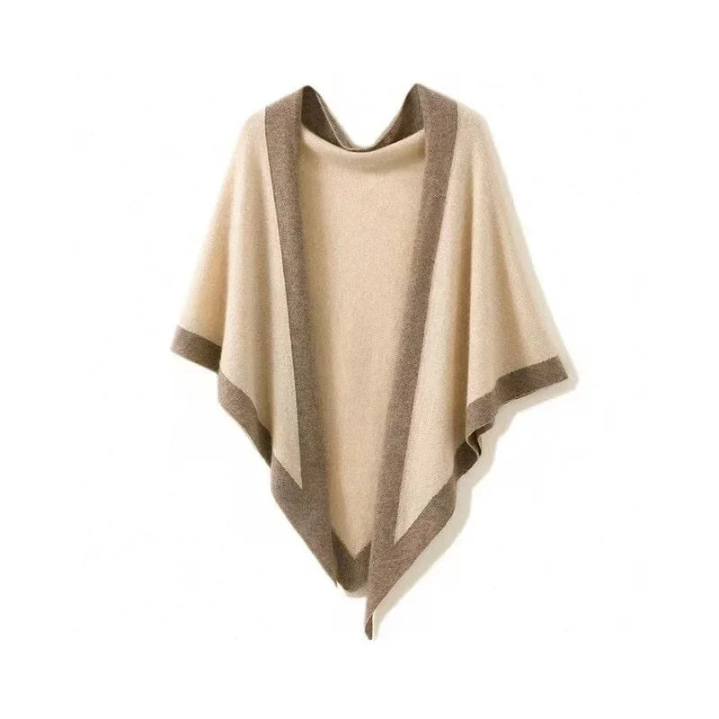 Veronica Triangle Scarf | Solid With Contrasting Trim Scarf