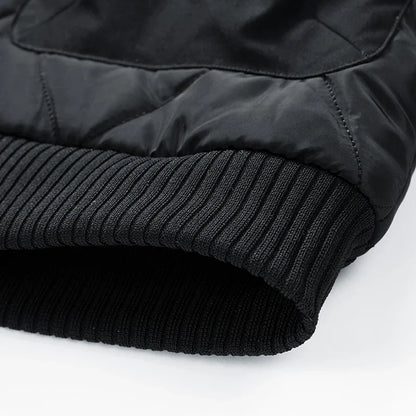 Teddy Quilted Bomber Jacket | Relaxed Fit Zip Front Bomber Jacket