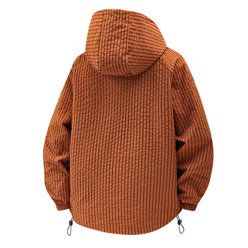 Alexander Relaxed Fit Hooded Jacket | Plaid, Zip Front Jacket