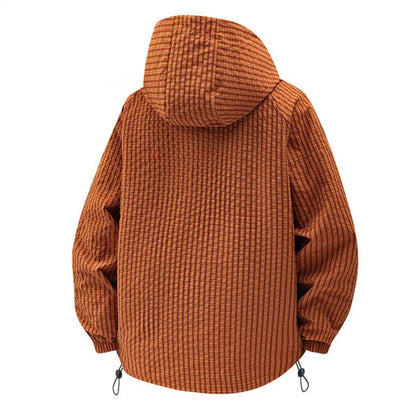 Alexander Relaxed Fit Hooded Jacket | Plaid, Zip Front Jacket