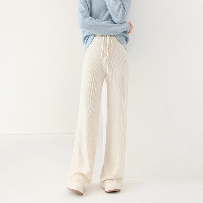 Martina Wide-Leg Lounge Pants | Drawstring Waist Lounge Pants