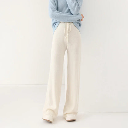 Martina Wide-Leg Lounge Pants | Drawstring Waist Lounge Pants