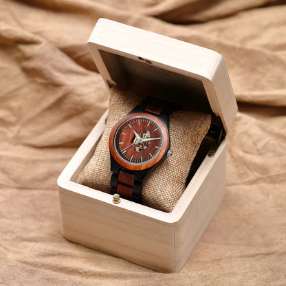 Max Skeleton Wristwatch | Wooden Case, Wooden Strap Wristwatch