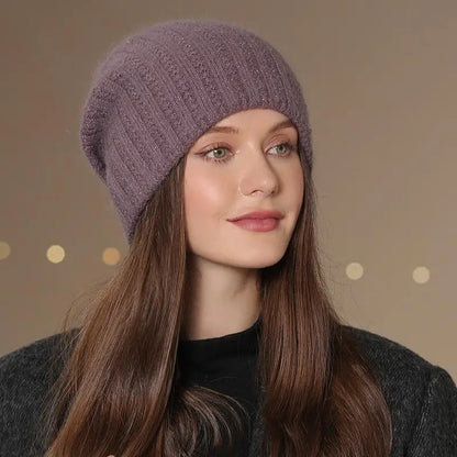 Giulia Relaxed Fit Beanie | Ribbed Embellished Beanie