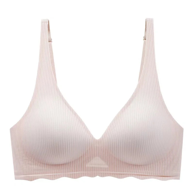 Women's bra – Seamless – Light support – Breathable fabric – Ribbed