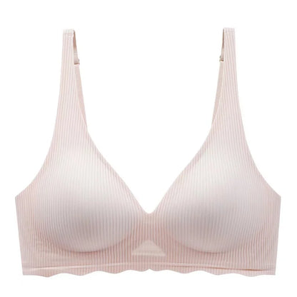 Women's bra – Seamless – Light support – Breathable fabric – Ribbed