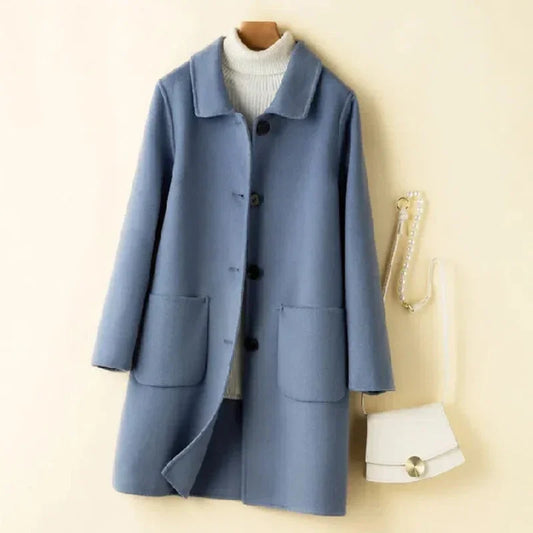 Francesca Wool Relaxed Fit Winter Coat | Collared Winter Coat