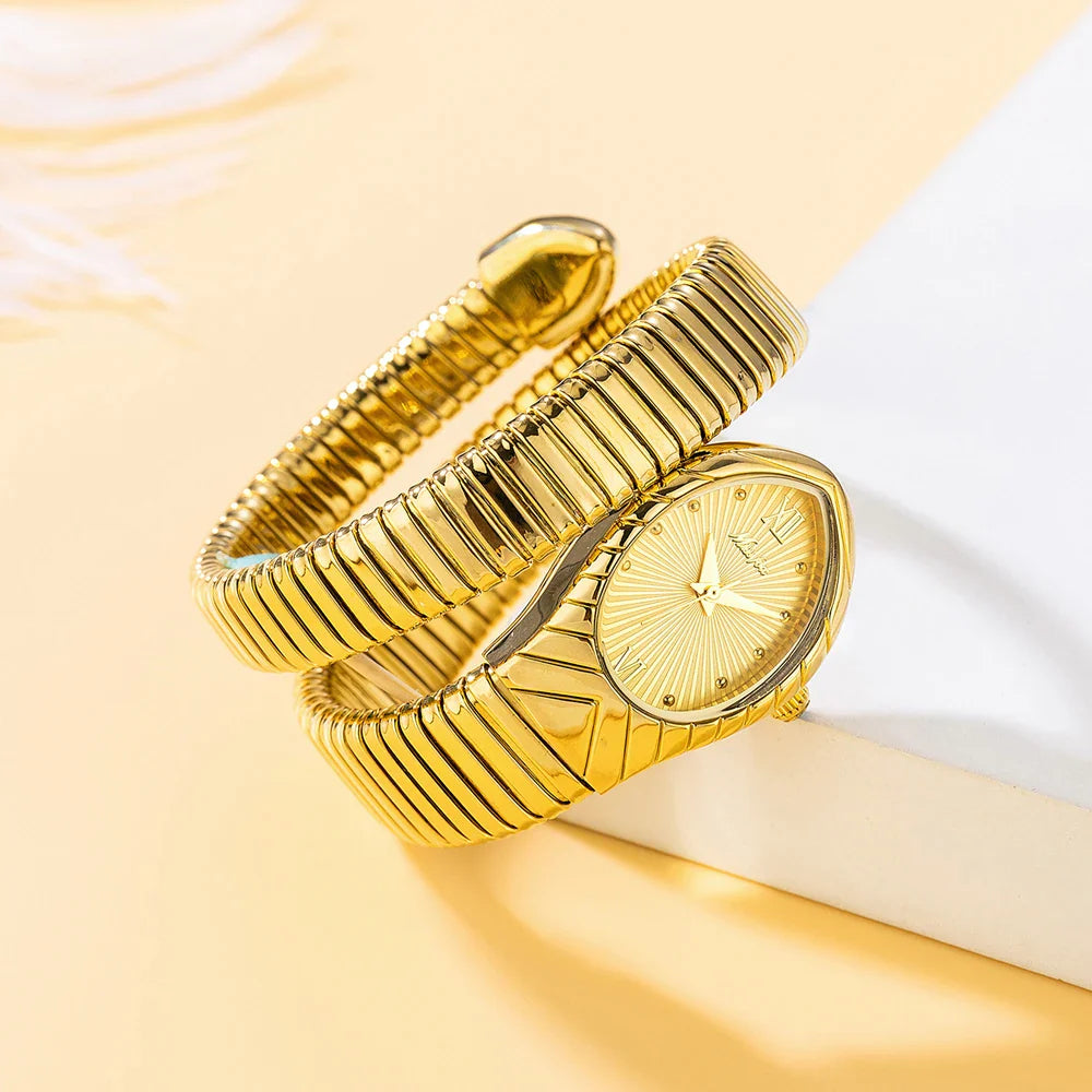 Grace Wrap-Around Serpent Watch | Sunburst Dial Serpent Watch