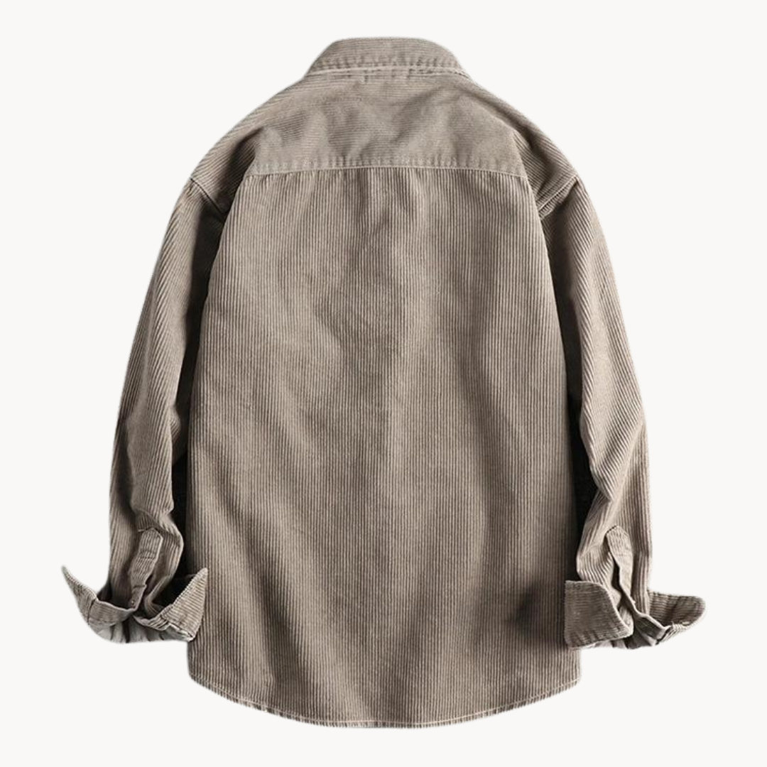 David Casual Brown Corduroy Shirt | Long Sleeve Shirt