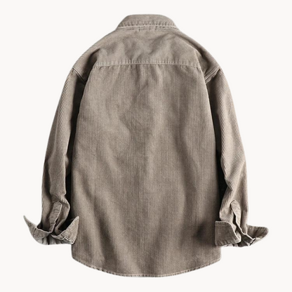 David Casual Brown Corduroy Shirt | Long Sleeve Shirt