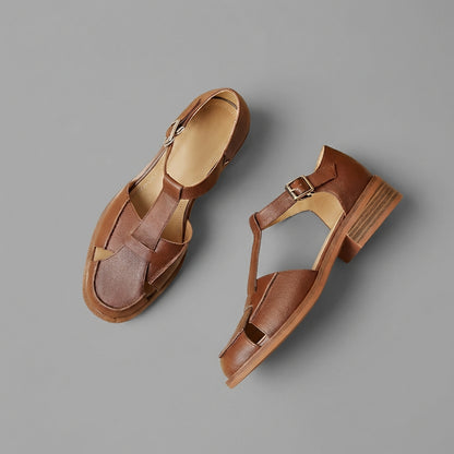 T-Strap Block Heel Mary Jane Sandals for Women – Secure Fit & Comfort