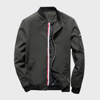 Roberto Slim Fit Bomber Jacket | Casual Zip Front Jacket
