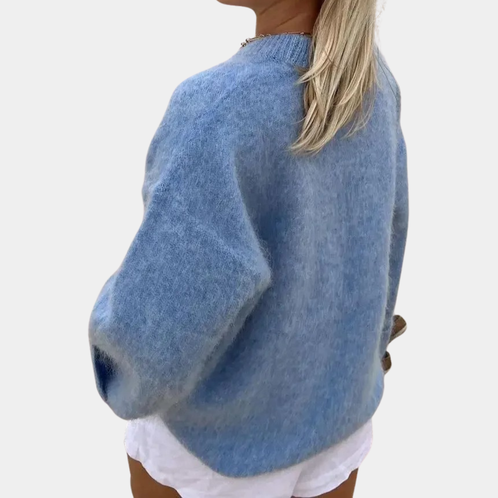 Evelyn Oversized Sweater | Crewneck Long Sleeve Sweater