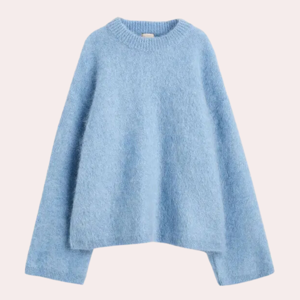 Evelyn Oversized Sweater | Crewneck Long Sleeve Sweater