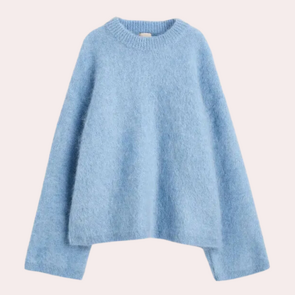 Evelyn Oversized Sweater | Crewneck Long Sleeve Sweater